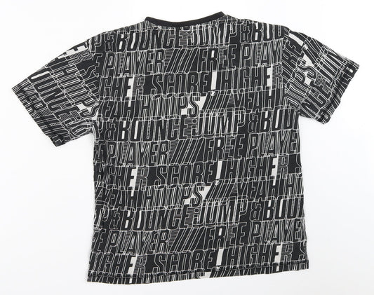 F&F Boys Black   Basic T-Shirt Size 9-10 Years