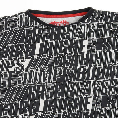 F&F Boys Black   Basic T-Shirt Size 9-10 Years