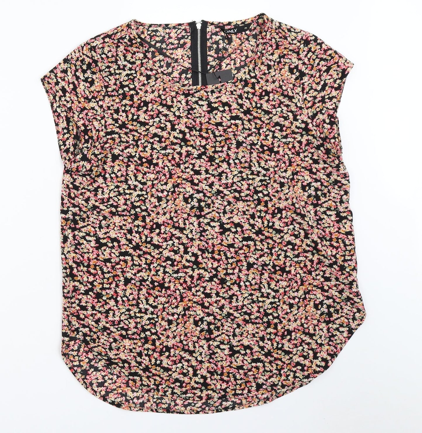 Womens UK Size 8 Only Black Basic Blouse
