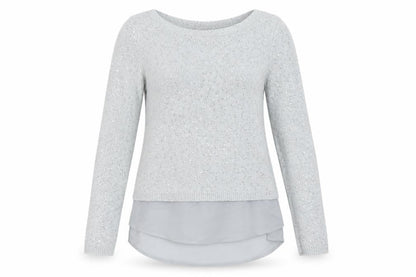 Womens UK Size XS Oasis Grey Pullover Jumper
