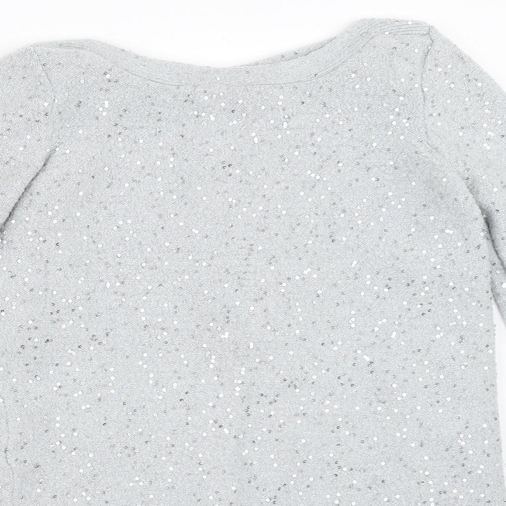 Womens UK Size XS Oasis Grey Pullover Jumper