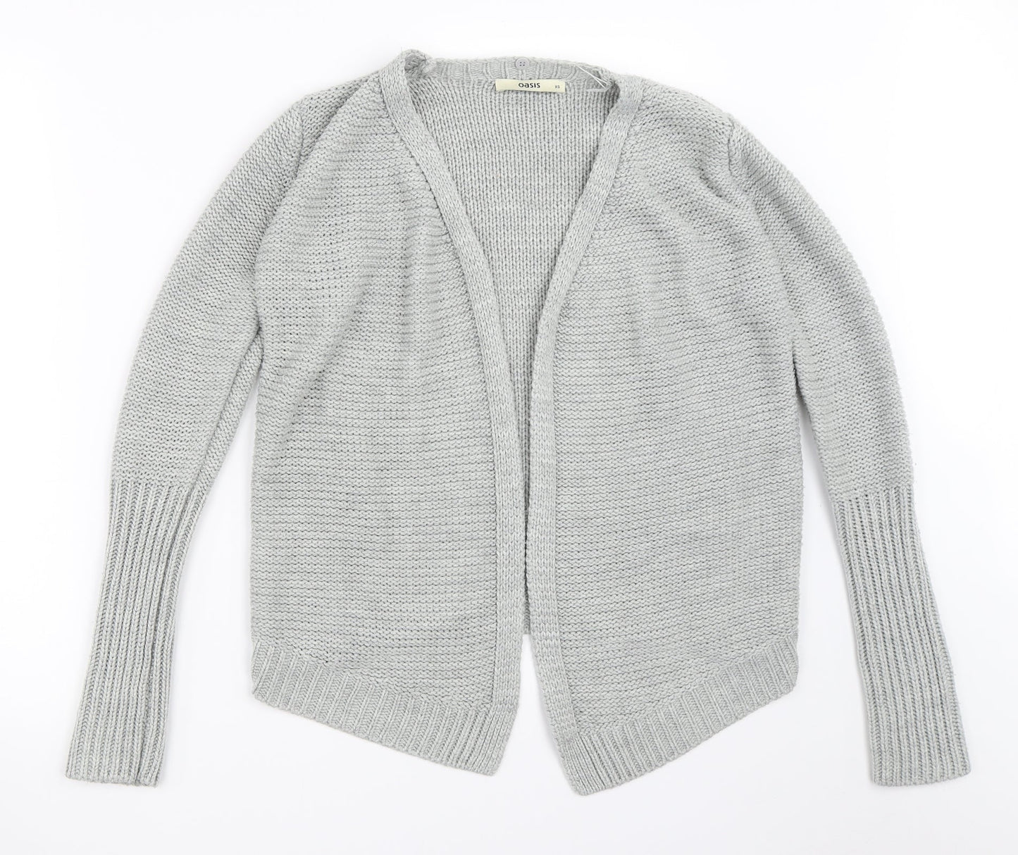 Womens UK Size XS Oasis Grey Cardigan Jumper