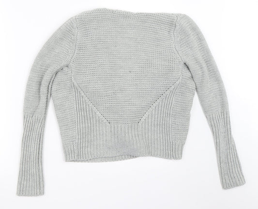 Womens UK Size XS Oasis Grey Cardigan Jumper