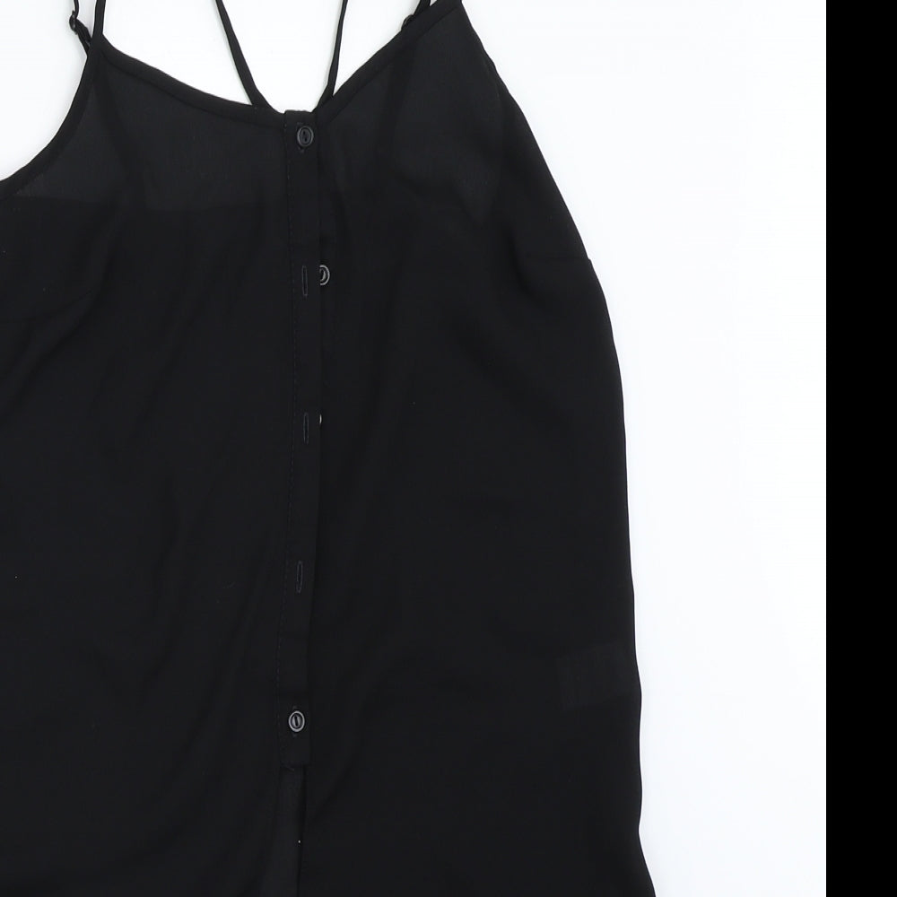 Womens UK Size 8 Atmosphere Black Camisole Blouse