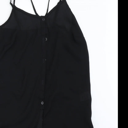 Womens UK Size 8 Atmosphere Black Camisole Blouse