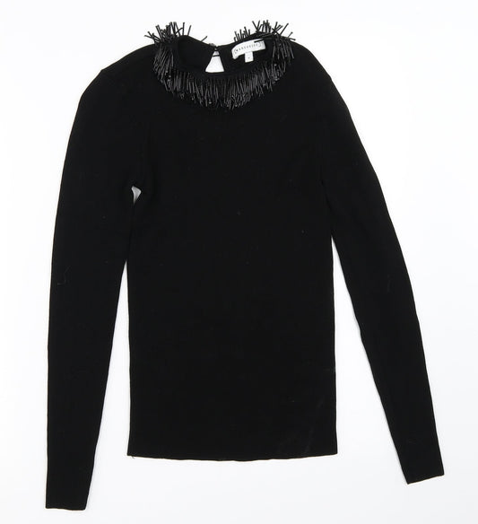 Womens UK Size 6 Warehouse Black Pullover Jumper