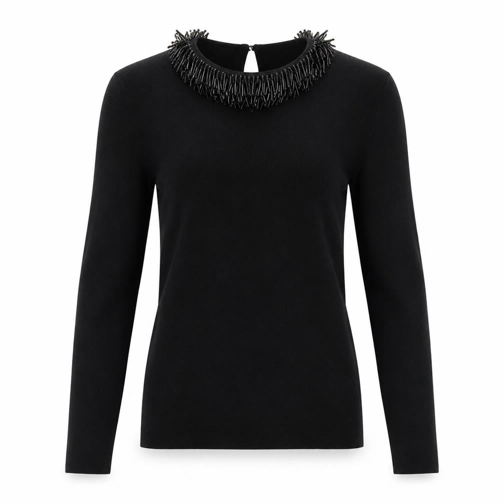 Womens UK Size 6 Warehouse Black Pullover Jumper
