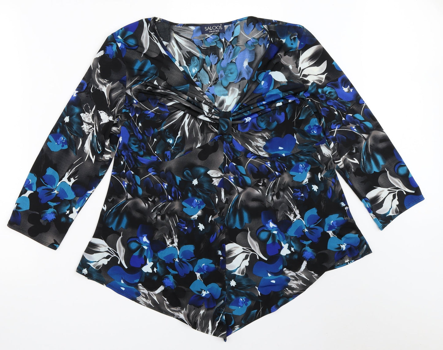 Womens UK Size L Saloos Blue Basic Blouse