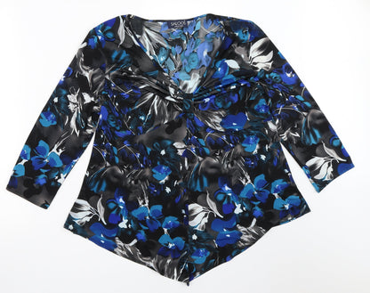 Womens UK Size L Saloos Blue Basic Blouse