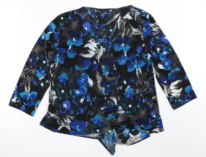 Womens UK Size L Saloos Blue Basic Blouse