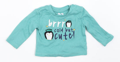 Very Girls Blue   Basic T-Shirt Size 0-3 Months