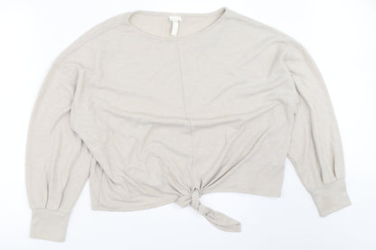 Womens UK Size M H&M Beige Pullover Jumper