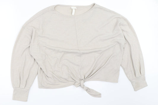 Womens UK Size M H&M Beige Pullover Jumper