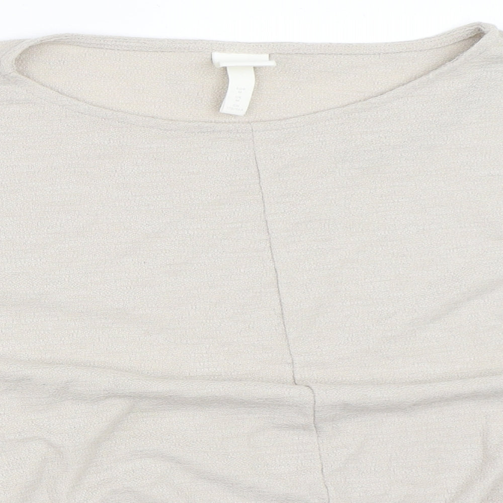 Womens UK Size M H&M Beige Pullover Jumper