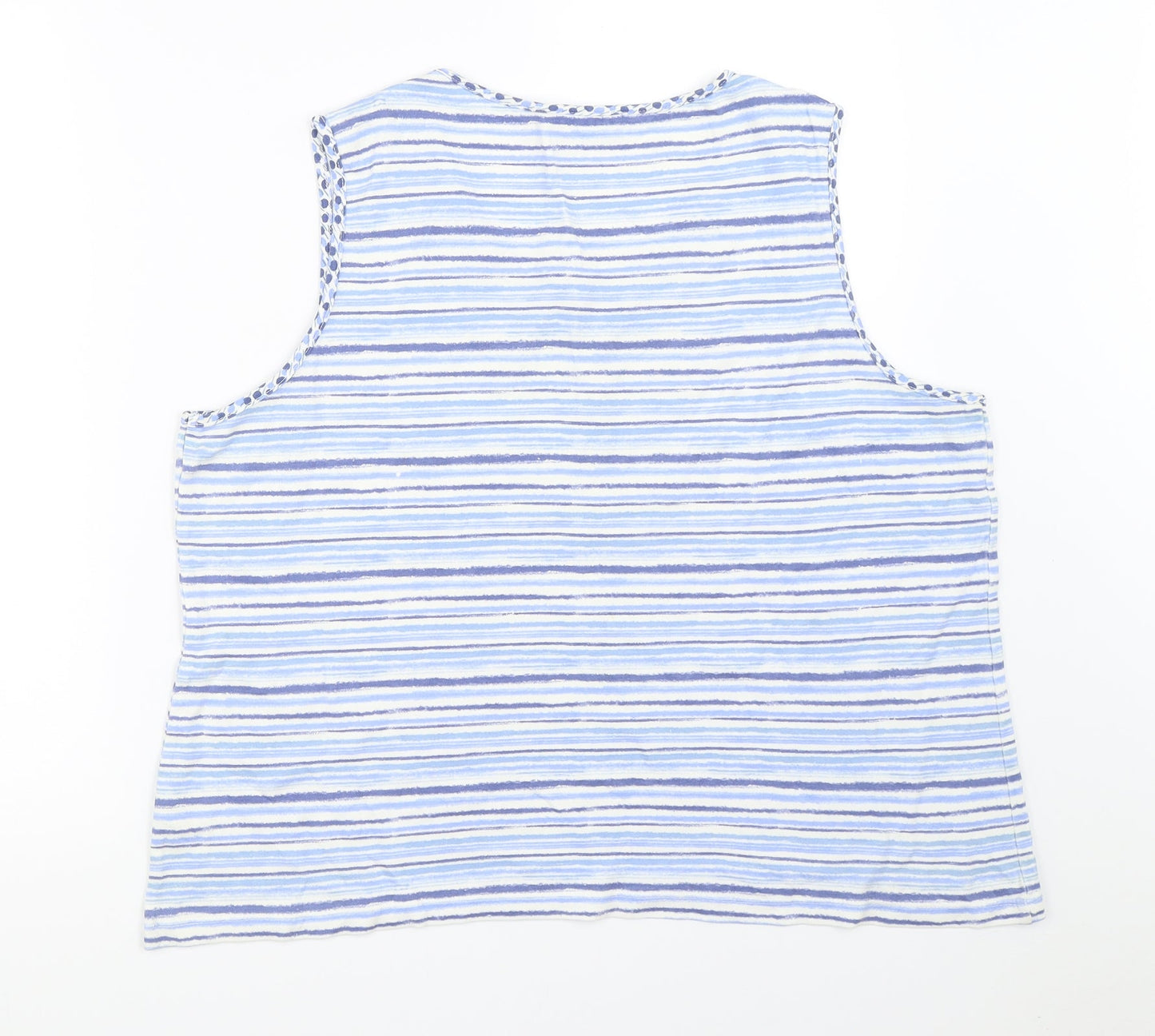 Womens UK Size L BM Blue Basic Tank