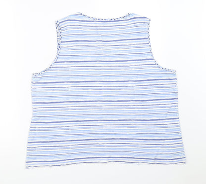 Womens UK Size L BM Blue Basic Tank