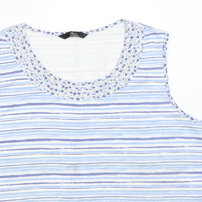 Womens UK Size L BM Blue Basic Tank