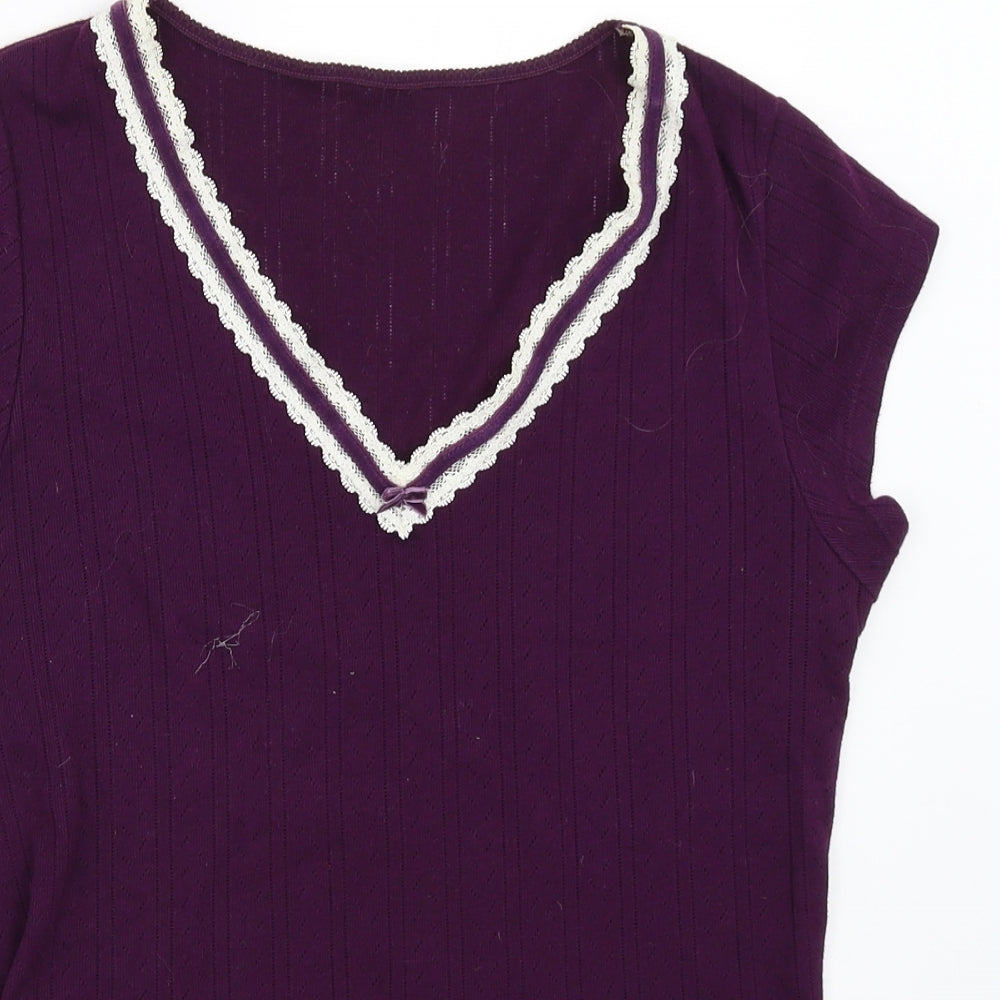 F&F Womens Purple   Basic T-Shirt Size L