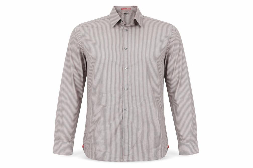 Mens UK Size 42 Marks and Spencer Grey  Button-Up Long Sleeve Casual Shirt