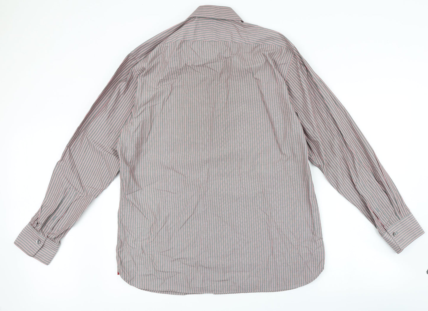 Mens UK Size 42 Marks and Spencer Grey  Button-Up Long Sleeve Casual Shirt