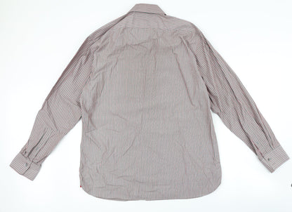 Mens UK Size 42 Marks and Spencer Grey  Button-Up Long Sleeve Casual Shirt