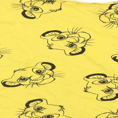Love to lounge  Womens Yellow Solid  Top Pyjama Top Size M  - Disney, Lion King