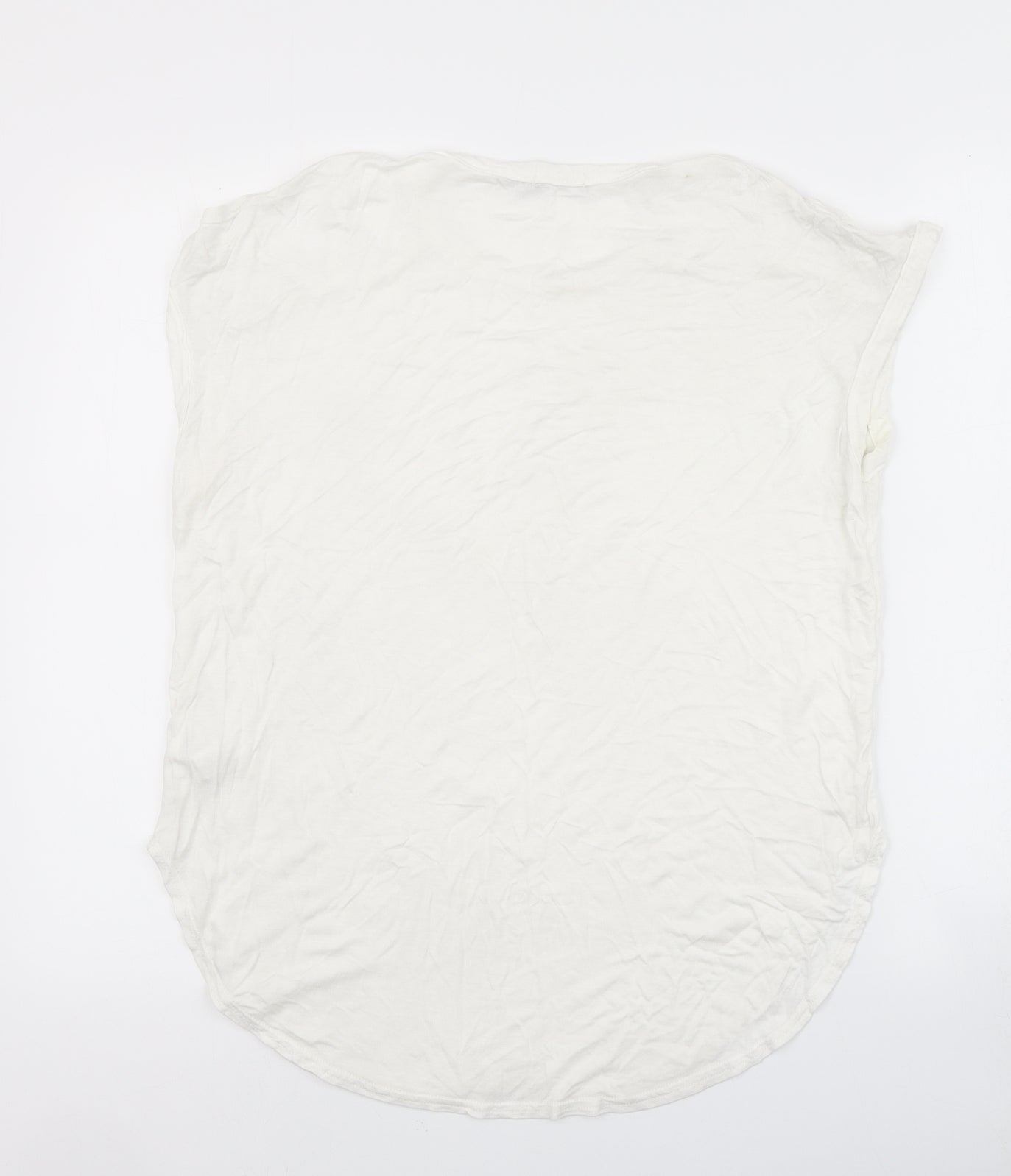 Boohoo Womens White   Basic T-Shirt Size 14