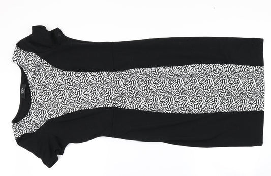 George Womens Black Floral  Bodycon  Size 10