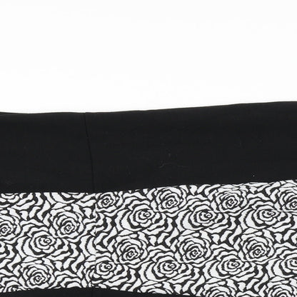 George Womens Black Floral  Bodycon  Size 10