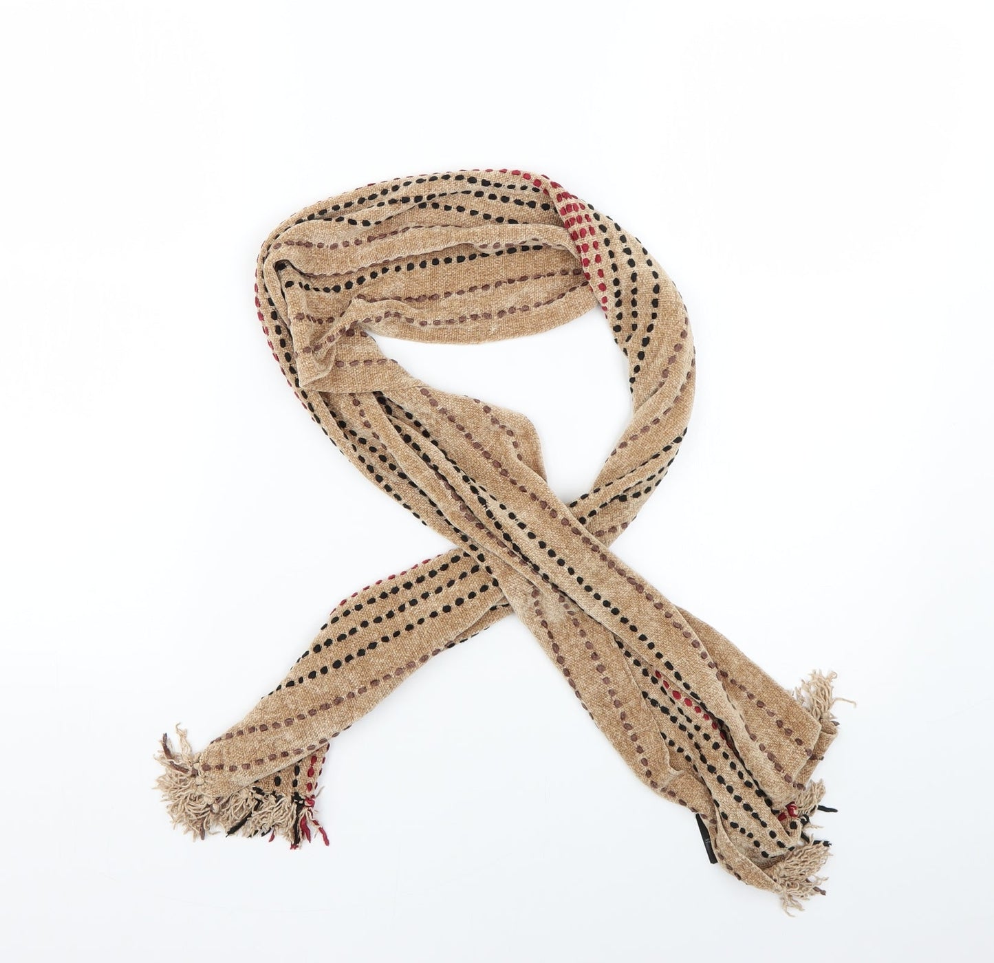 Marks and Spencer Unisex Beige Polka Dot   Scarf