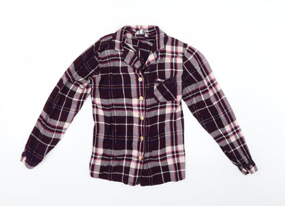 RJR.John Rocha Womens Pink Check  Basic Button-Up Size 12