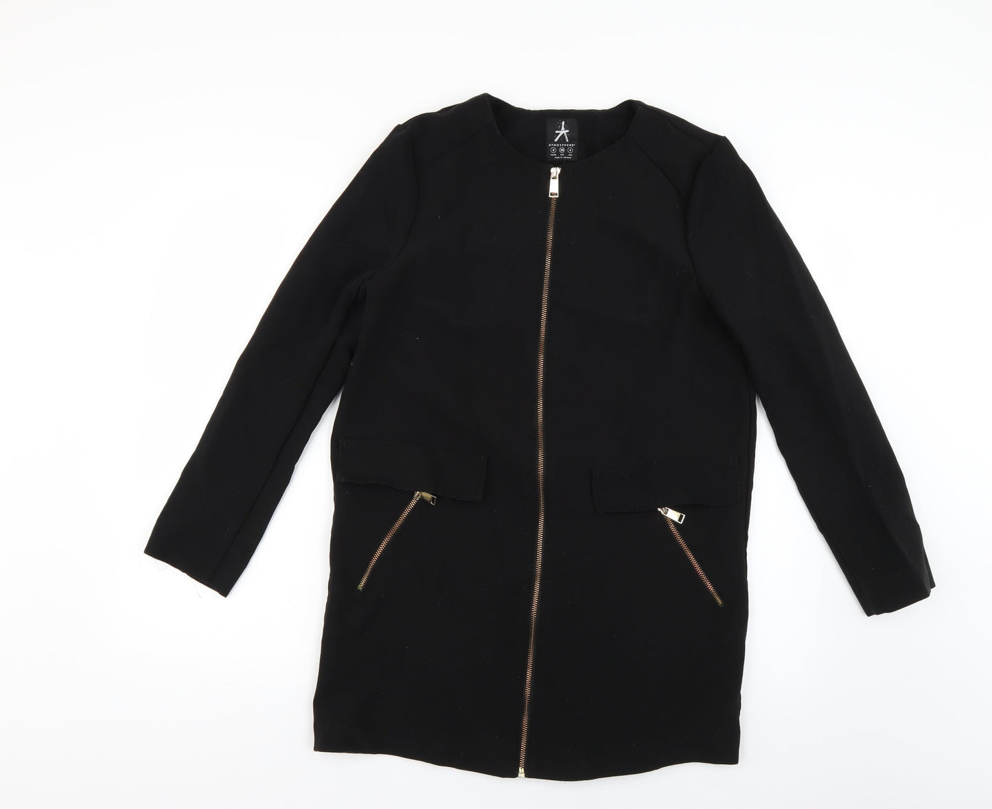 Womens UK Size 8 Atmosphere Black Overcoat