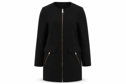 Womens UK Size 8 Atmosphere Black Overcoat