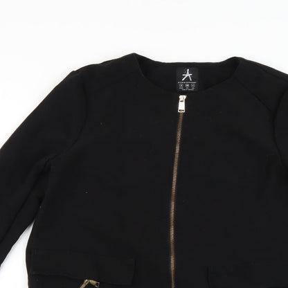Womens UK Size 8 Atmosphere Black Overcoat