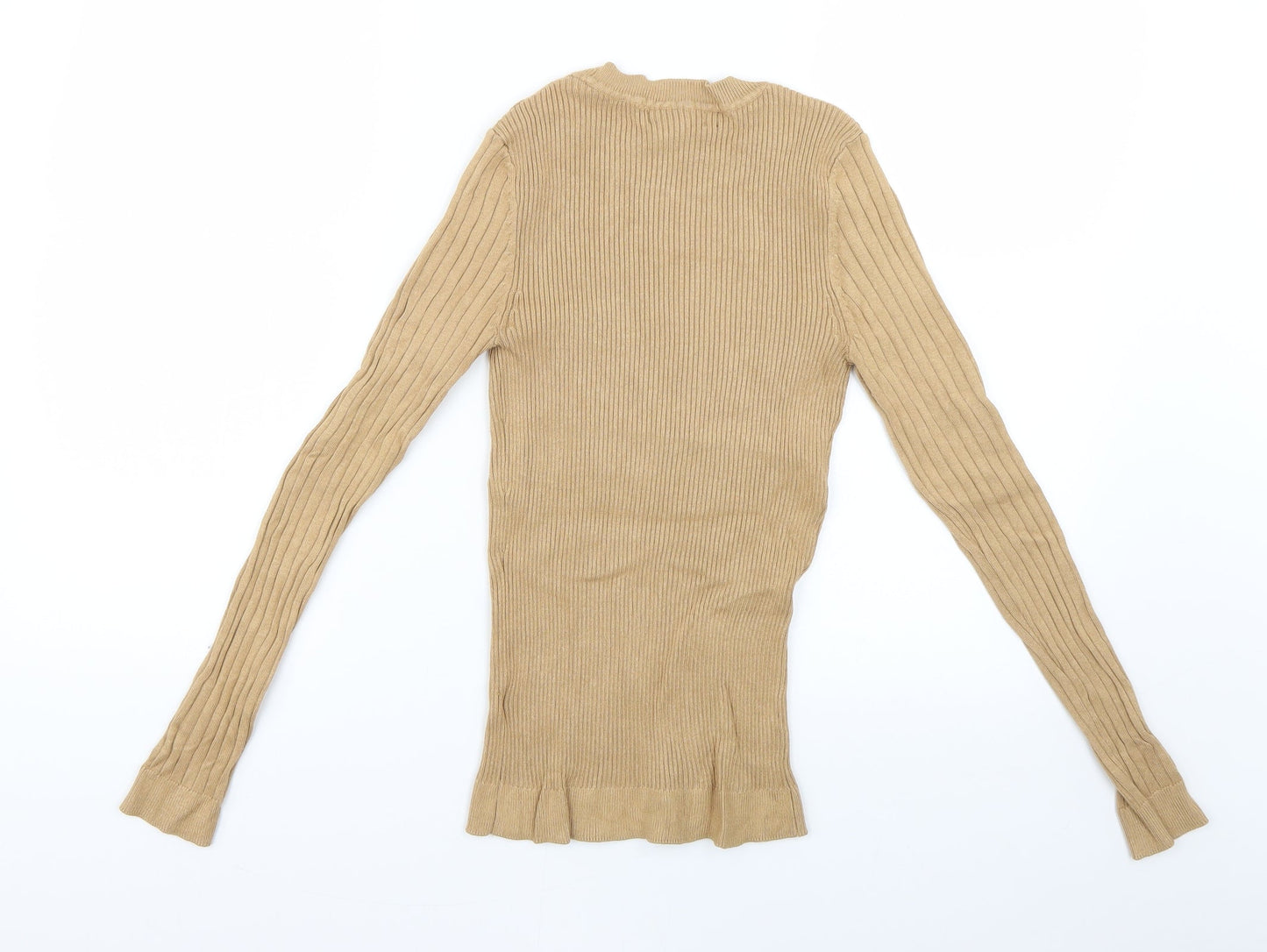 Womens UK Size 12 New Look Beige Basic Blouse