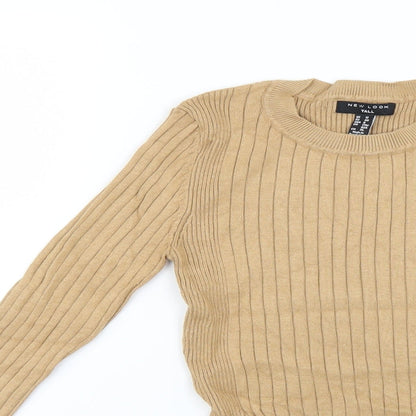 Womens UK Size 12 New Look Beige Basic Blouse