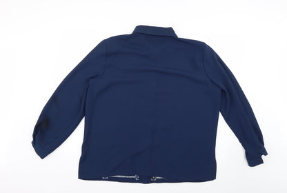 Womens UK Size 20 bella moda Blue Basic Button-Up