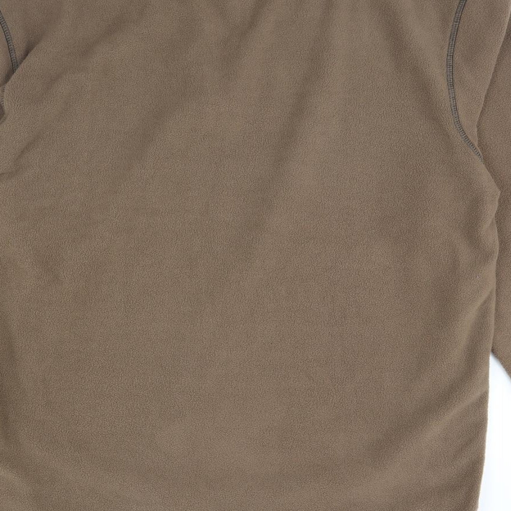 Atlas Mens Brown  Flannel Henley Jumper Size XL