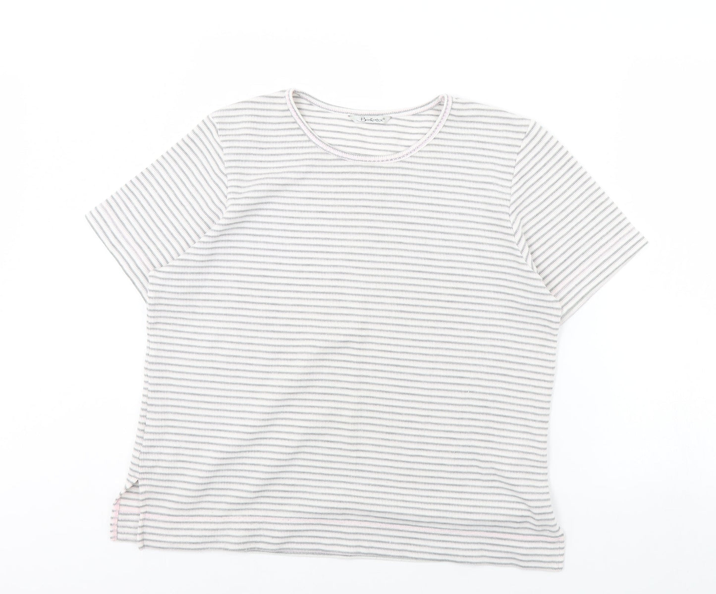 Womens UK Size 14 Berketex White Basic T-Shirt