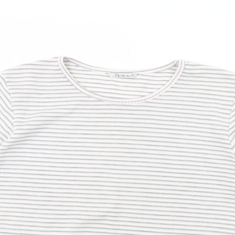 Womens UK Size 14 Berketex White Basic T-Shirt