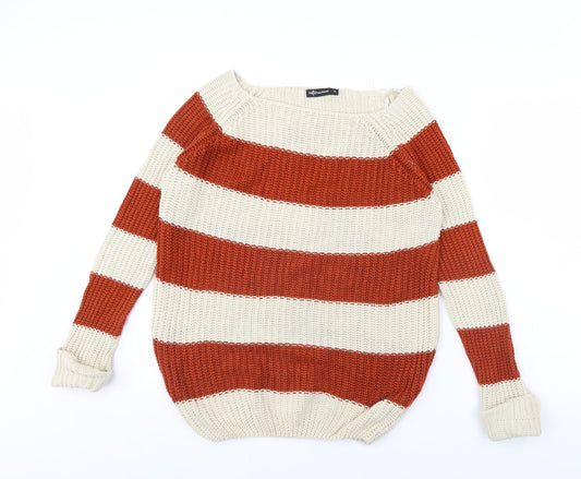 Womens UK Size 10 Internacionale Beige Pullover Jumper