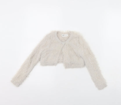 H&M Girls Beige   Cardigan Jumper Size 2 Years