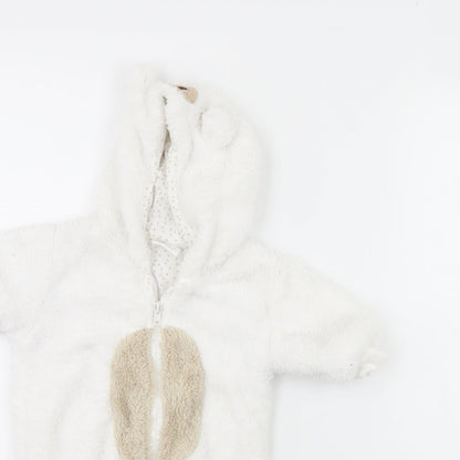 F&F Baby White   Babygrow One-Piece Size 0-3 Months