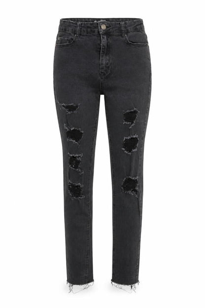 Missguided Womens Black  Denim Skinny Jeans Size 10 L31 in