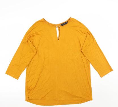 F&F Womens Yellow   Basic Blouse Size 14