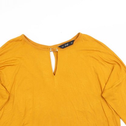 F&F Womens Yellow   Basic Blouse Size 14