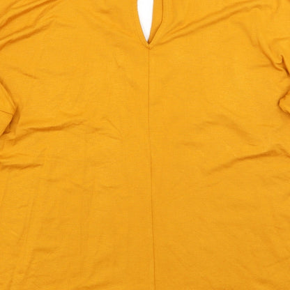F&F Womens Yellow   Basic Blouse Size 14