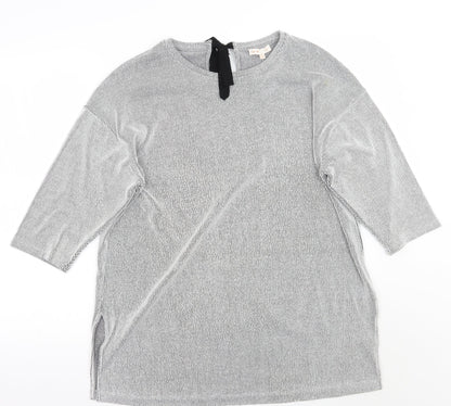 F&F Womens White Striped Rayon A-Line  Size 16