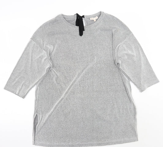 F&F Womens White Striped Rayon A-Line  Size 16