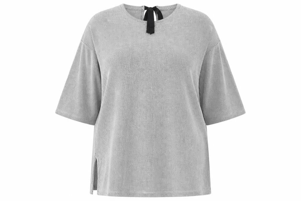 F&F Womens White Striped Rayon A-Line  Size 16
